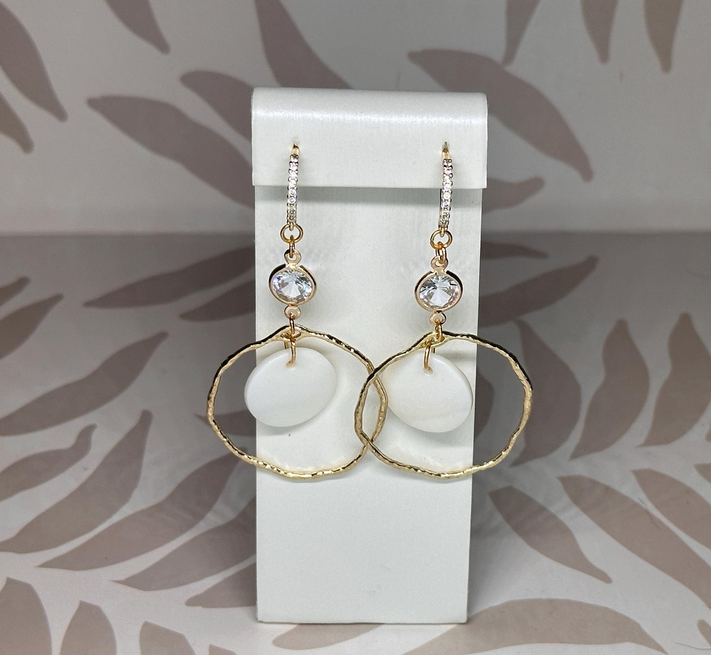 Organic shaped Natural Seashell Handmade Earrings; Beach, Ocean, Vacation, Sun, Cruise Accessories and Jewelry - Shella Bella