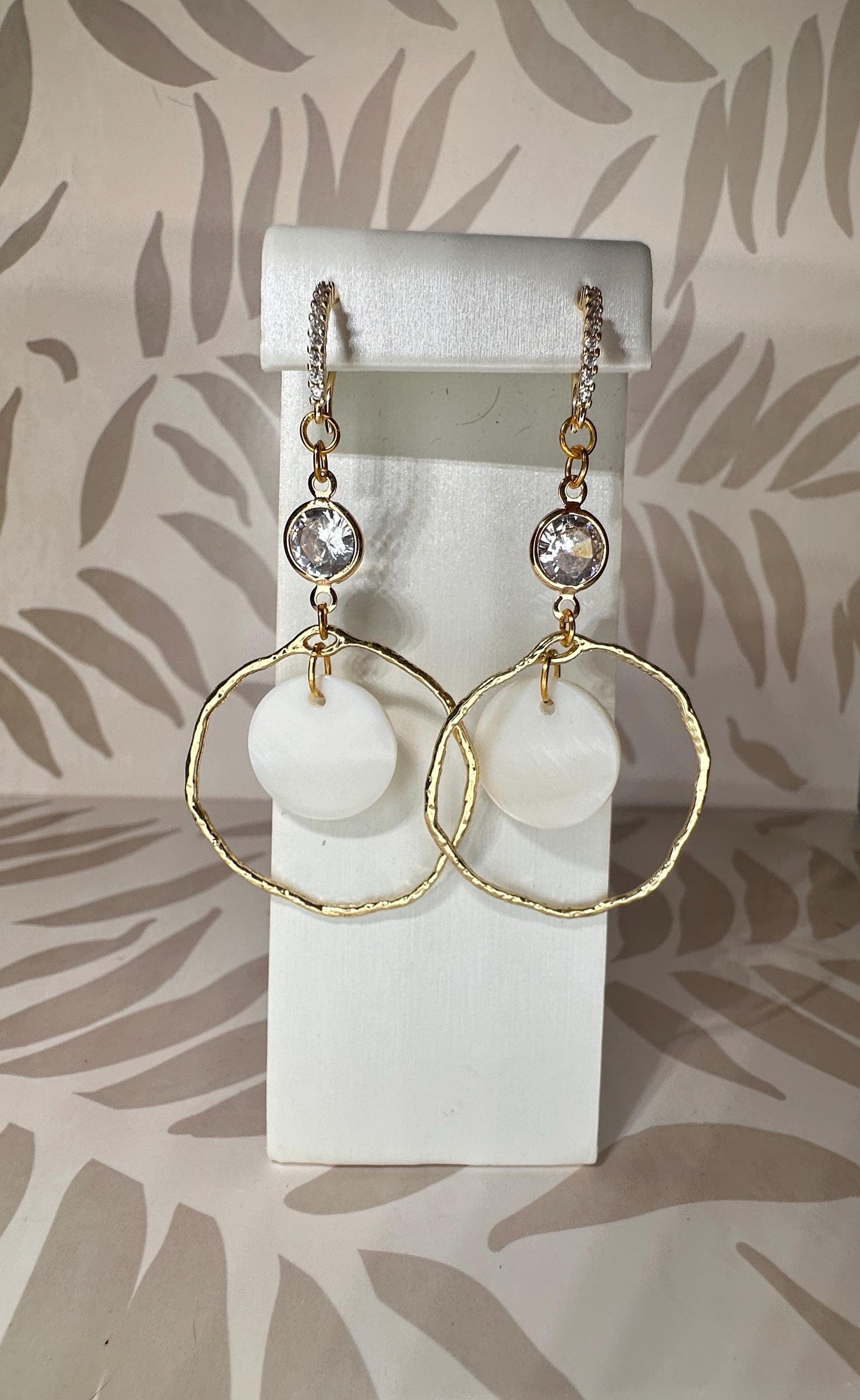 Organic shaped Natural Seashell Handmade Earrings; Beach, Ocean, Vacation, Sun, Cruise Accessories and Jewelry - Shella Bella