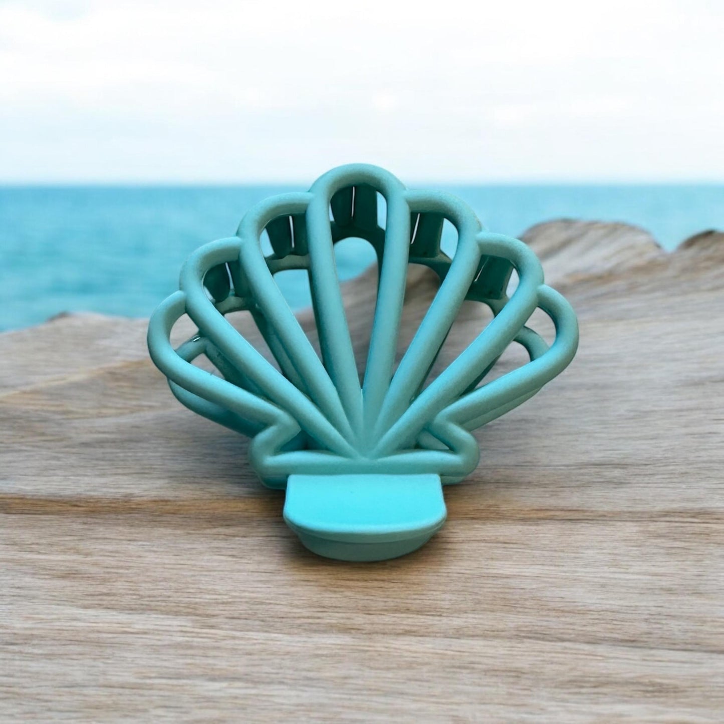 Seashell Hair Claw Clip; Beach, Ocean, Vacation, Sun, Cruise Accessories and Jewelry - Shella Bella