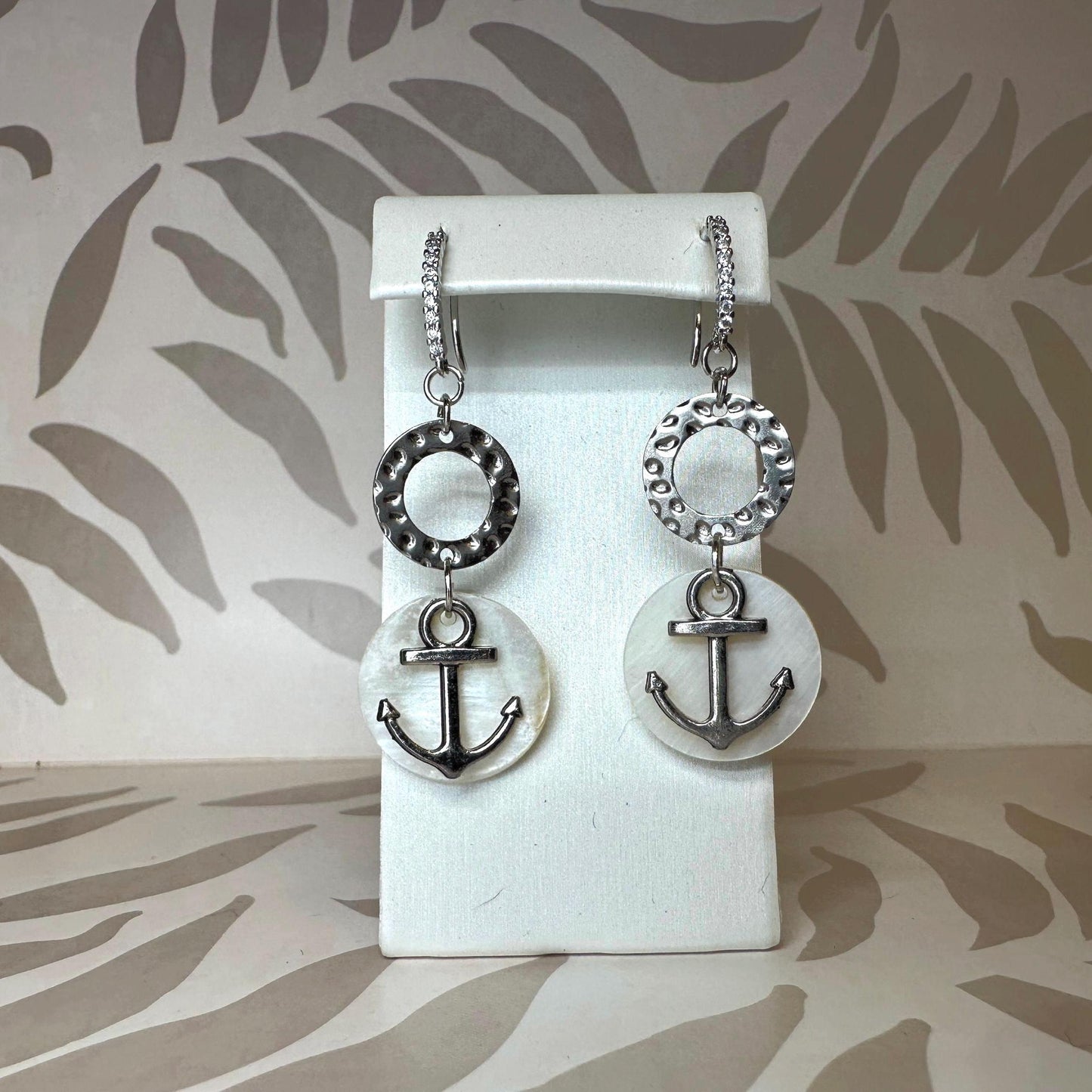 Anchor and Shell Handmade Earrings; Beach, Ocean, Vacation, Sun, Cruise Accessories and Jewelry - Shella Bella
