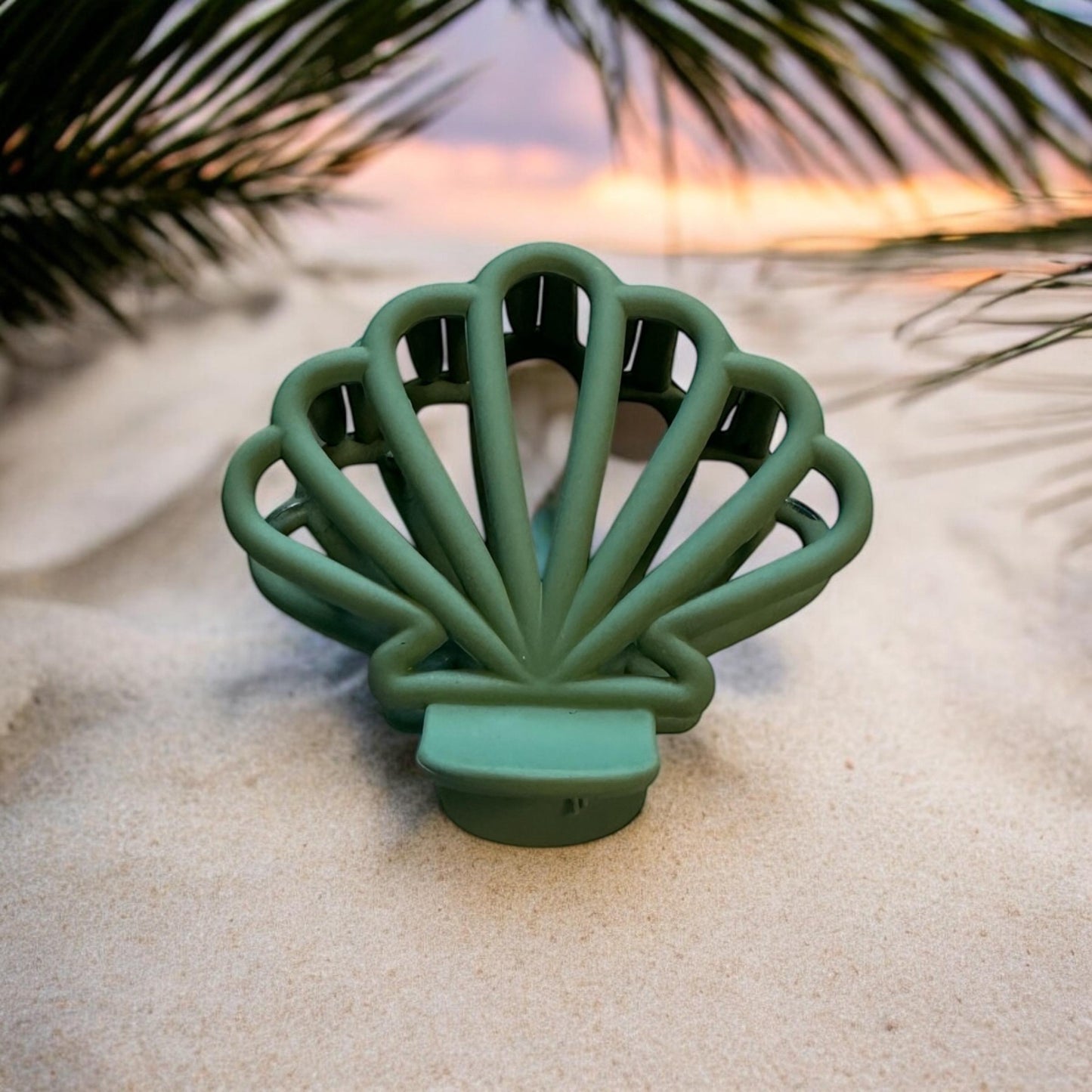 Seashell Hair Claw Clip; Beach, Ocean, Vacation, Sun, Cruise Accessories and Jewelry - Shella Bella