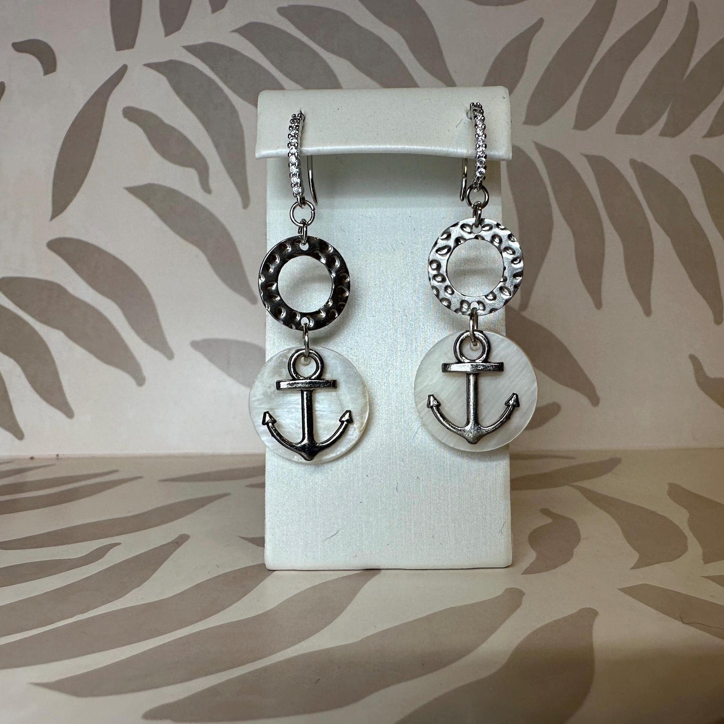 Anchor and Shell Handmade Earrings; Beach, Ocean, Vacation, Sun, Cruise Accessories and Jewelry - Shella Bella